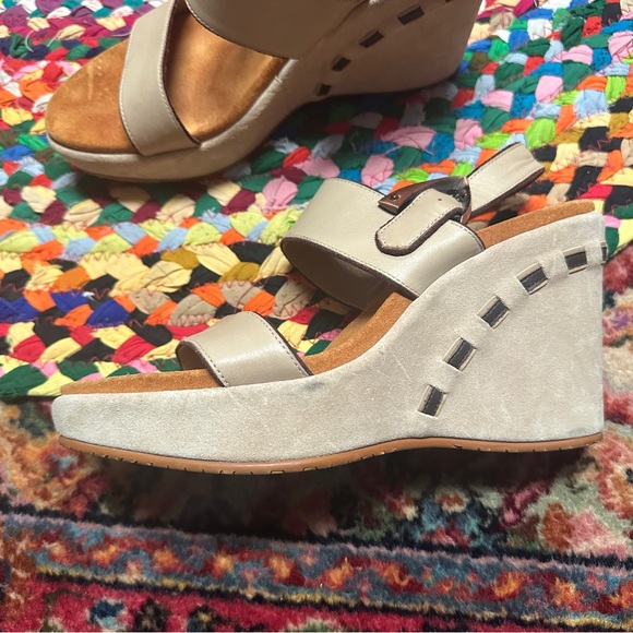 Donald J.Pliner Sport-i-Que Kerry Natural leather Wedge Women's Sandals Size 8 - Picture 2 of 14